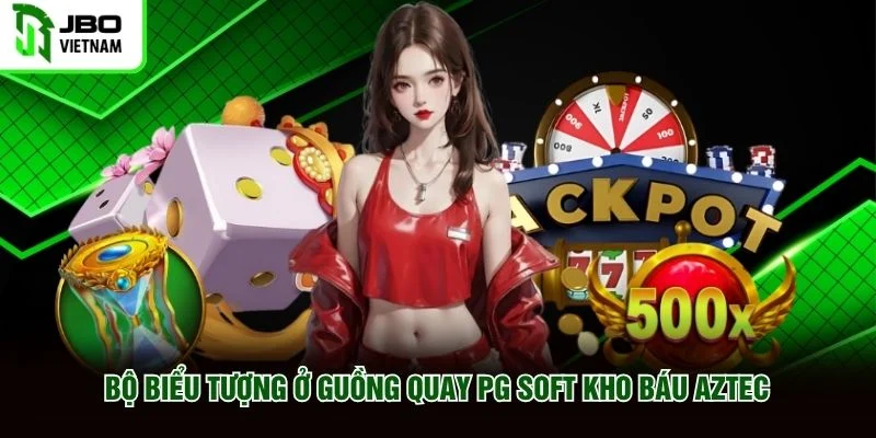 Bộ biểu tượng ở guồng quay PG Soft Kho Báu Aztec