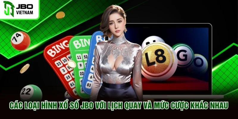 Các loại hình xổ số JBO với lịch quay và mức cược khác nhau